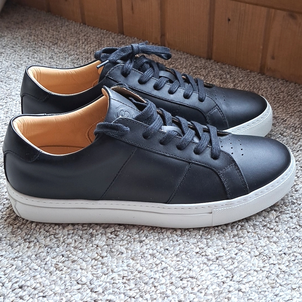 Greats The Royale black leather lace up sneaker sz10(W) sz8(M)